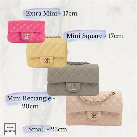 chanel extra mini size cm|Chanel Classic Flap Bag Size Comparis.